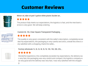 Balde De Plástico Quadrado com Tampas Produtos Químicos Balde De Plástico Barato 10 Litros - Product Image 5