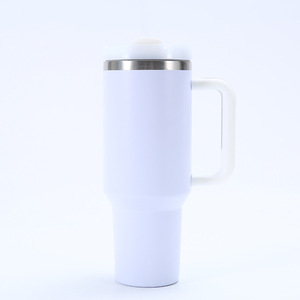 40 oz Tumbler với xử lý đôi tường chân không cách nhiệt bằng thép không gỉ Tumbler với nắp và rơm - Product Image 3