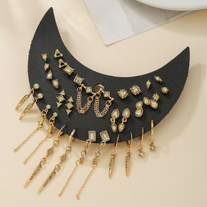 Juego de Aretes Geométricos de Aleación de Zinc, Joyería de Moda para Mujer, Regalo, Aretes para Fiesta - Product Image 2