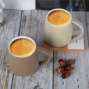Taza de Café de Porcelana Nórdica Barata al por Mayor de 13oz con Acabado Mate, Diseño de Vientre Grande, Logotipo Personalizado, Cerámica Esmaltada con Asa para Regalos Empresariales - Product Image 5