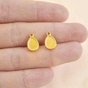 Pendentif goutte d'eau en acier inoxydable plaqué or 18 carats pour collier et bracelet DIY - Product Image 3