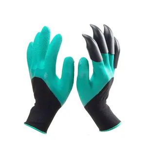 Gants de jardin en plein air avec griffes en plastique, pour creuser, plantation, jardinage, travail de serre domestique