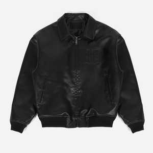 Giacca Varsity Personalizzata da Uomo, Alta Qualità, Ricamo Impermeabile, Vera Pelle Nera, Stile Alla <span class=keywords><strong>Moda</strong></span> Universitario - Product Image 3