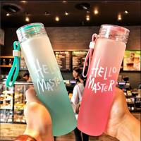 Usa Warehouse Bouteilles d'eau potable Bouteilles d'eau en verre dépoli à sublimation de 400ml avec couvercle en plastique