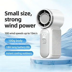 High Speed 20000RPM Wearable <b>Mini</b> Handheld <b>Fan</b> 100 Speeds Adjustable 100g Lightweight <b>USB</b> & Car Portable for Daily Use - Product Image 3
