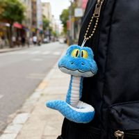 Nouvelle peluche serpent bleue personnalisable en forme de jouet en peluche de Noël, cadeau, porte-clés de voiture, remplie de coton PP