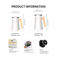 Termo de Acero Inoxidable 304 con Aislamiento al Vacío, Tapa de Plástico Libre de BPA, Capacidad de 700-1000 ml, Portátil para Camping