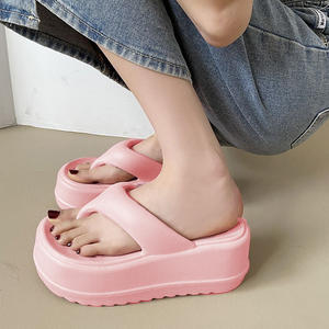 <span class=keywords><strong>Sandales</strong></span> tongs plates en EVA légères pour femmes d'été, à semelle épaisse, augmentant la taille, pour une relaxation confortable - Product Image 2