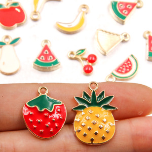 2025, lo último en abalorios de joyería de frutas de aleación esmaltada de alta calidad, perfectos para manualidades de pulseras y collares DIY - Product Image 2