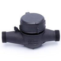 ISO 4064 Classe B Compteur d'eau multijet à roue à palettes en plastique IP68 Protection OEM personnalisable