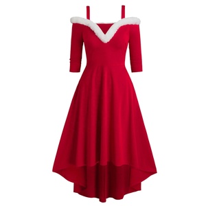 Conjunto familiar navideño, vestido para <span class=keywords><strong>mamá</strong></span> e hija, ropa para adultos y niños, vestidos de invierno, conjuntos a juego para madre e hija, atuendos para fiesta de Navidad familiar - Product Image 5