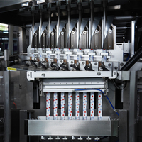 Machine automatique d'emballage de paquets de sauce soja à plusieurs voies Machine d'emballage multi-lignes de sachets de vinaigre de piment d'huile de cuisson