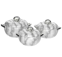 Boîte à lunch isotherme en acier inoxydable 304 Zunke - Pot isotherme pour 1/2/3 litres - Ensemble de 3 boîtes à lunch pour les repas