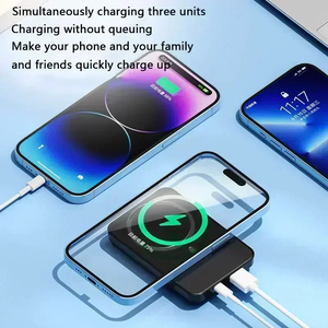 แบตสำรองแม่เหล็กไร้สาย 5000mAh ชาร์จเร็ว 22.5W สำหรับ <span class=keywords><strong>iPhone</strong></span> 14 13 <span class=keywords><strong>12</strong></span> สำหรับ Samsung Huawei Xiaomi แบตสำรองขนาดเล็ก - Product Image 5