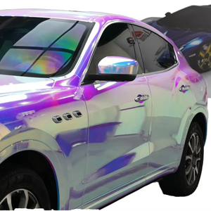 ملصق سيارة من الفينيل الأزرق الساتان غير اللامع × 17 م ، غشاء واقي من الرغوة بدون هواء ، بحيرة زرقاء ، تصميم كروم ، ملصقات سيارة أنيقة غير لامعة - Product Image 2