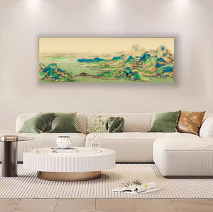 Peinture de grès faite à la main-Paysage célèbre chinois "Mille milles de rivières et de montagnes" - Product Image 4