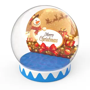 China Christmas inflatable snow globe festival theme inflatable igloo house inflatable decoration clear house for decorations