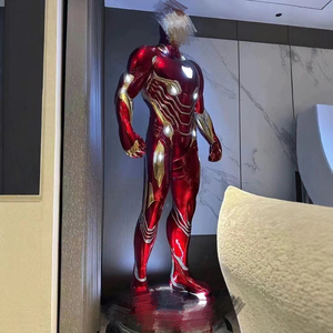 Sculpture en fibre <span class=keywords><strong>de</strong></span> verre grandeur nature <span class=keywords><strong>de</strong></span> Iron Man, statue <span class=keywords><strong>de</strong></span> <span class=keywords><strong>super</strong></span>-héros Marvel avec Gant <span class=keywords><strong>de</strong></span> l'Infini pour la décoration <span class=keywords><strong>de</strong></span> centres commerciaux et parcs à thème - Product Image 4