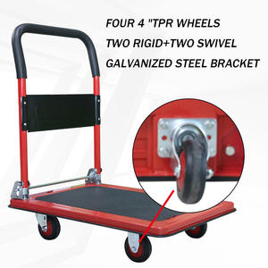 Wholesale Platform Portable Hand Truck Store Foldable Hand <strong>Trolley</strong> <strong>4</strong> <strong>Wheel</strong> Grocery <strong>Trolley</strong> Cart Heavy Duty - Product Image 5