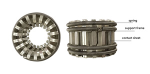 Contact principal à courant élevé de type Tulip pour disjoncteur à vide VS1 12 kV, en cuivre T2 plaqué argent - Product Image 3