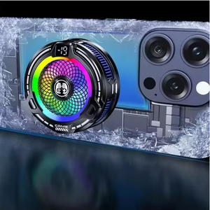 พัดลมระบายความร้อนแบบแม่เหล็กสำหรับโทรศัพท์มือถือ พร้อมไฟ RGB แสดงอุณหภูมิ สำหรับเล่นเกมและไลฟ์สด - Product Image 4