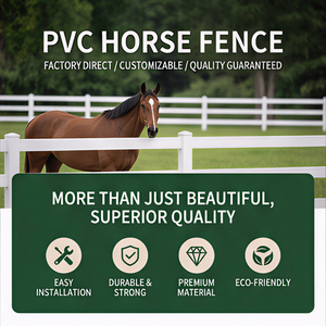 Valla para Caballos de PVC Ecológica, Resistente al Viento y Duradera, Protección para Ganado, Protector de Patio de Granja, Seguridad en Exteriores, Modelado 3D Natural - Product Image 5