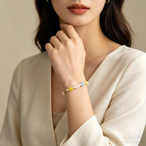ZOGXIN Pearl And Natural Stone Bracelet Gold Color Handmade Beaded Jewelry Gift - Product Image 2