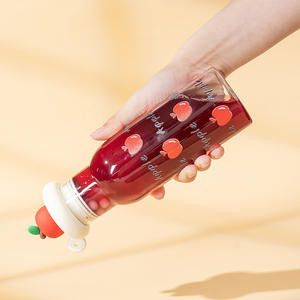 Bouteille d'eau Apple en plastique Tritan, grande capacité, portable, résistante à la chaleur, bouteille d'eau pour l'extérieur, tasse de voyage d'été - Product Image 1