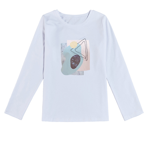 เสื้อแขนยาวลำลองผู้หญิงสไตล์เกาหลีทรงเข้ารูปพิมพ์ลายฤดูใบไม้ร่วง ผ้าถักโพลีเอสเตอร์/คอตตอน ป้องกันขนร่วง HANIA TRADERS - Product Image 2