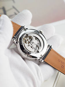 Reloj de pulsera mecánico multifuncional para hombre, de 42 mm, con bisel de diamantes, cristal de zafiro, diseño de corazón abierto, automático, para negocios. - Product Image 3