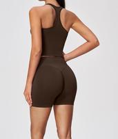 Nouvel ensemble de sport pour femme 2 pièces : short taille haute et brassière de sport sans couture pour le yoga et l'entraînement
