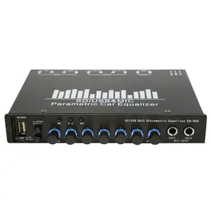 Multi Function Parametric With USB SD Double Mic Input High End Car Audio Equalizer Amplifier With4 Band Adjustable