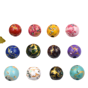 Lacquer Glass Round Bead Full Screw Bracelet, Loose Diy , Inheriting Craftsmanship, Lacquerware Cultural