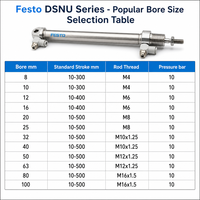 Cylindre pneumatique FESTO d'origine neuf DSNU-25-100-PPV-A DSNU-25-125-PPV-A DSNU-25-150-PPV-A DSNU-25-160-PPV-A