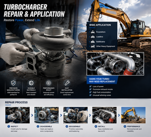 Kit de turbocompresseur résistant à la chaleur Donglian 4955345 2882092 900C DX520 Restaure la puissance d'origine VSR Équilibré Pièces de moteur QSK19 - Product Image 5