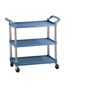 Chariot alimentaire à trois niveaux en plastique Boan 1040 mm x 490 mm x 1030 mm, matériau épaissi pour usage en restaurant et hôtel - Product Image 2