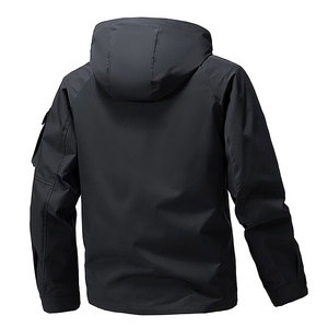 Chaqueta Softshell Ligera al por Mayor con Capucha, Cortavientos, para Exteriores, con Logotipo Personalizado, Ropa Casual, Chaqueta Softshell para Hombre - Product Image 2