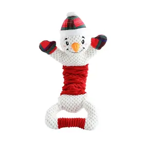 Perro de peluche de Navidad Treat Toy Puzzle Soft Plush Crinkle Chew Christmas Pet <span class=keywords><strong>Dog</strong></span> Squeak Toy - Product Image 1