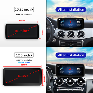 12.3 pouces Android 13 autoradio GPS écran tactile tableau de bord multimédia stéréo pour <span class=keywords><strong>Mercedes</strong></span> C GLC V caméra de recul lecteurs MP3/MP4 - Product Image 3