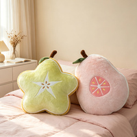 Coussin en peluche personnalisé en coton Carambola, doux, en forme de fruit, pour la décoration de canapé à la maison, cadeau unisexe pour anniversaire d'enfants et fêtes