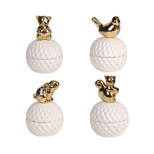 Nordic Golden <strong>Ceramic</strong> Animal <strong>Jewelry</strong> Storage <strong>Box</strong> Necklace Ring Earrings Makeup Mini Desktop Makyaj Organizer - Product Image 5