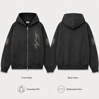 Sweat-shirt en coton épais pour homme, imprimé, à fermeture éclair intégrale, coupe décontractée, couche extra épaisse, hiver, grande taille, streetwear, veste à fermeture éclair
