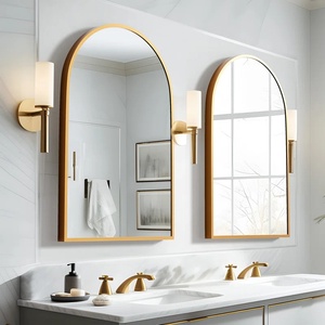 Specchio da bagno con cornice in metallo specchio - Product Image 3