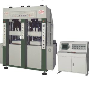 Machine de moulage par injection plastique automatique monocolore à 2 stations, type supérieur et à sangles droites - Product Image 1