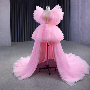 Jancember 222131 Chic Short Pink Vestidos de noche para mujer Vestidos con tren - Product Image 3