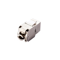 Conector Keystone RJ45 Cat5e UTP Sin Blindaje 8P8C T568A/B de 180 Grados Sin Herramientas con Soporte para Cable