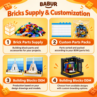 Briques de construction Babur en plastique ABS, kit éducatif de bricolage pour l'architecture paysagère et les scènes de rue, pour adolescents et adultes de 14 ans et plus