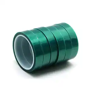 ПЭТ зеленая полиэфирная лента с силиконовым клеем для высокотемпературной маскировки
