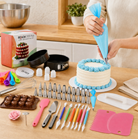 Kit de décoration de gâteaux 700 pièces avec plateau tournant, outils de pâtisserie, douilles de décoration, moules et fournitures de pâtisserie pour débutants, vente en gros, cadeau