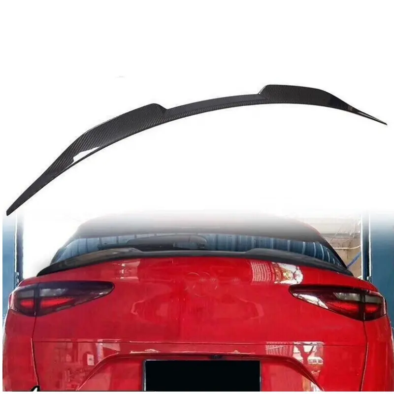 Bất Carbon Phía Sau Spoiler Đuôi Thân Cây Lip Wing Bar Cho Alfa Romeo Stelvio 2017-2022